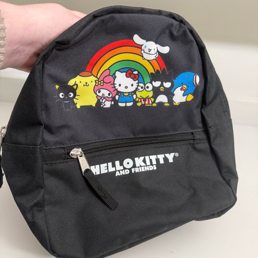 Hello Kitty Black Kids Backpack with Rainbow Friends - Picture 2 of 12